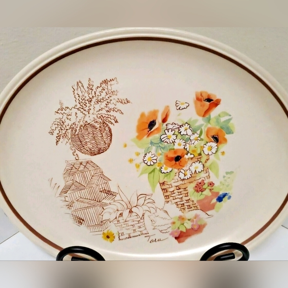 Johnson Brothers England Tara Plus TARA Pattern Serving Platter 12"× 9.5" Vtg